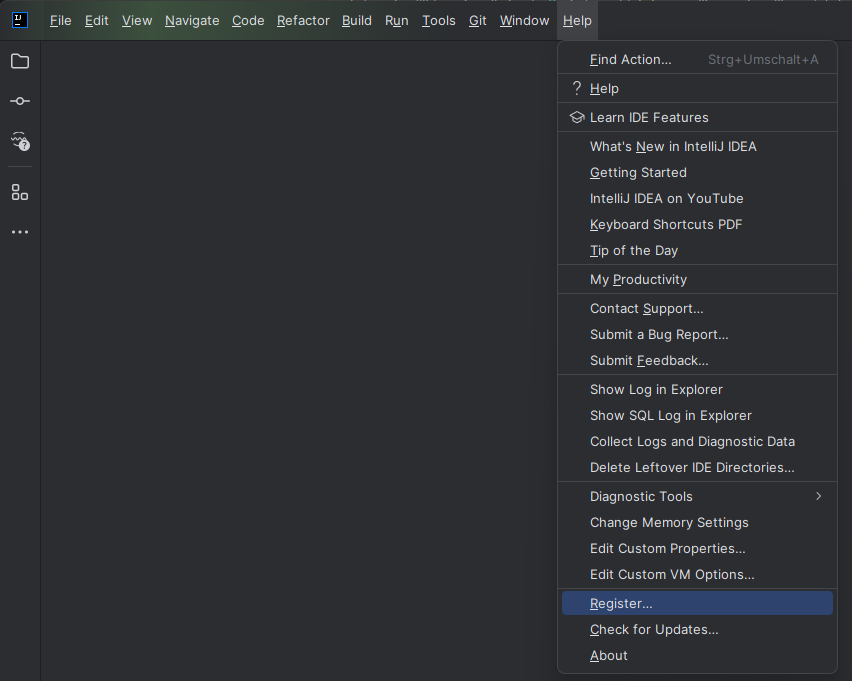 IntelliJ Register