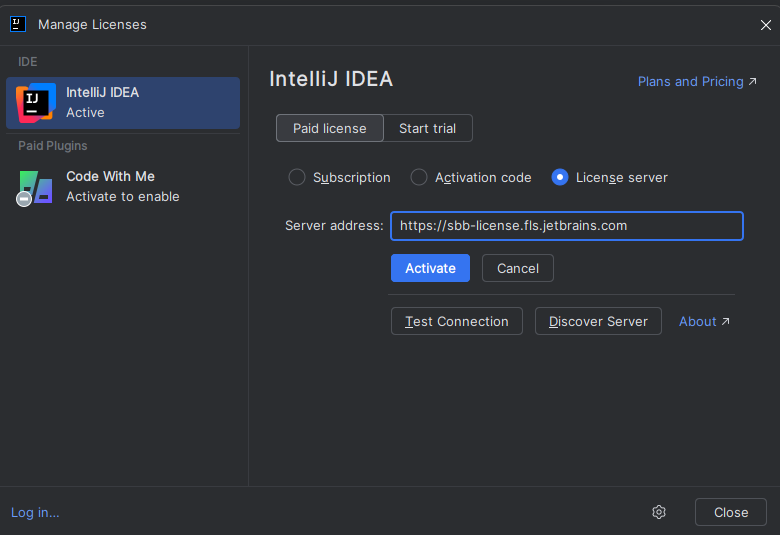 IntelliJ Register Schritt 2