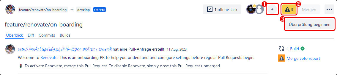 Bitbucket Pull Request prüfen