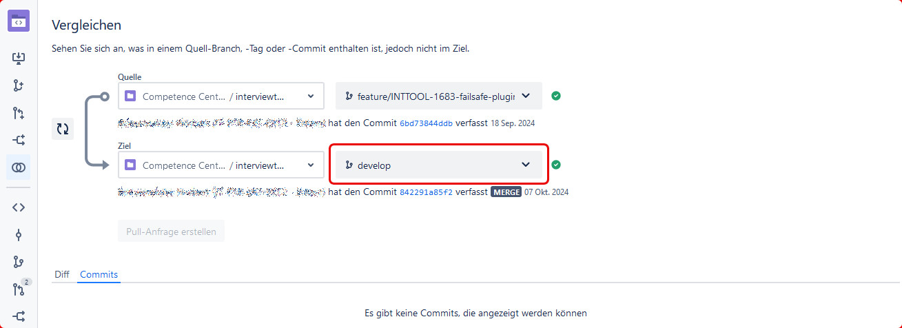 Bitbucket Pull Request erstellen