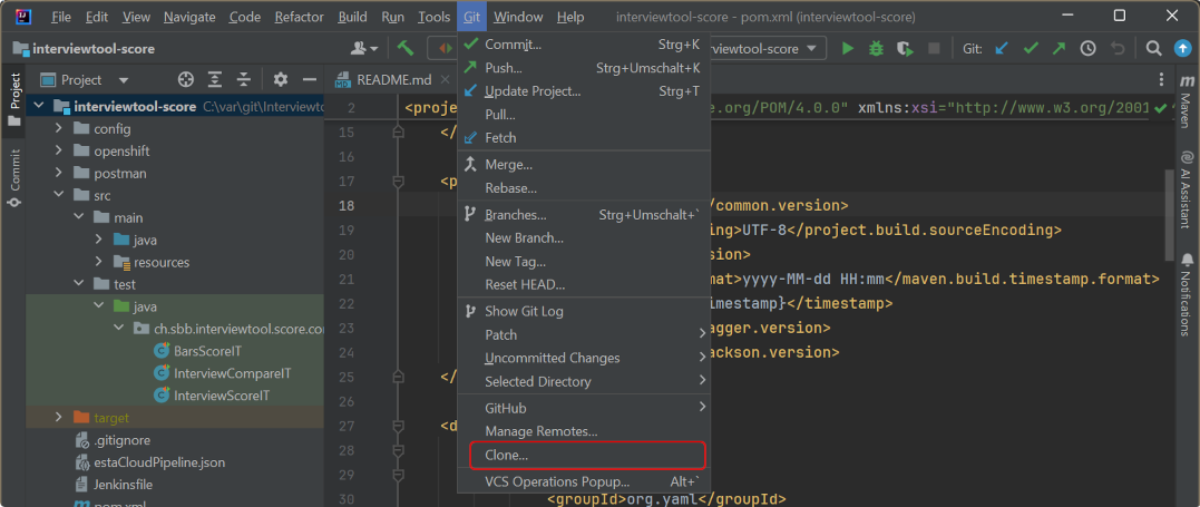 IntelliJ Git Clone