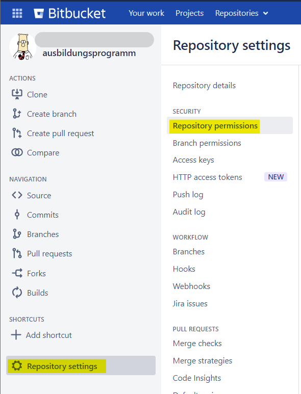 Bitbucket Repo Permissions