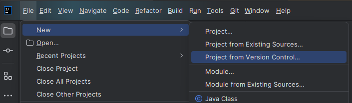 Create Project from Version Control